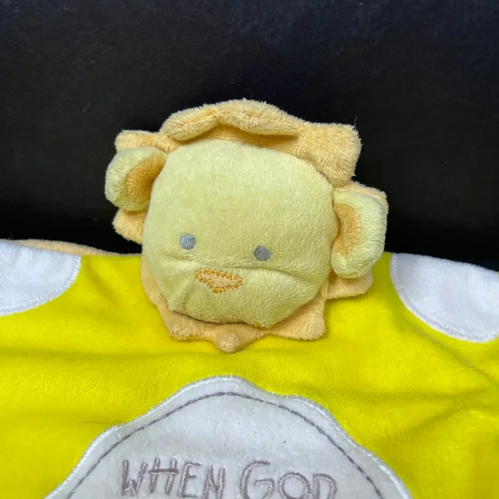 Grasslands Road Baby Lion Yellow‎ Lovey Security Blanket Plush When God Made Me